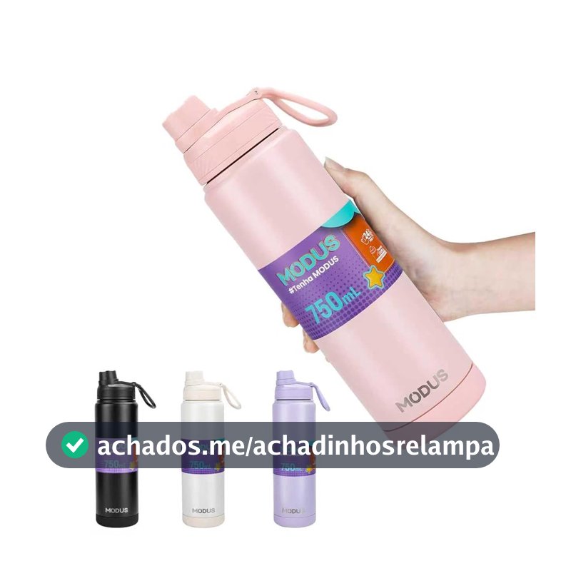 Garrafa Térmica De Aço Inox De Água A Vácuo 750ml com Adesivos