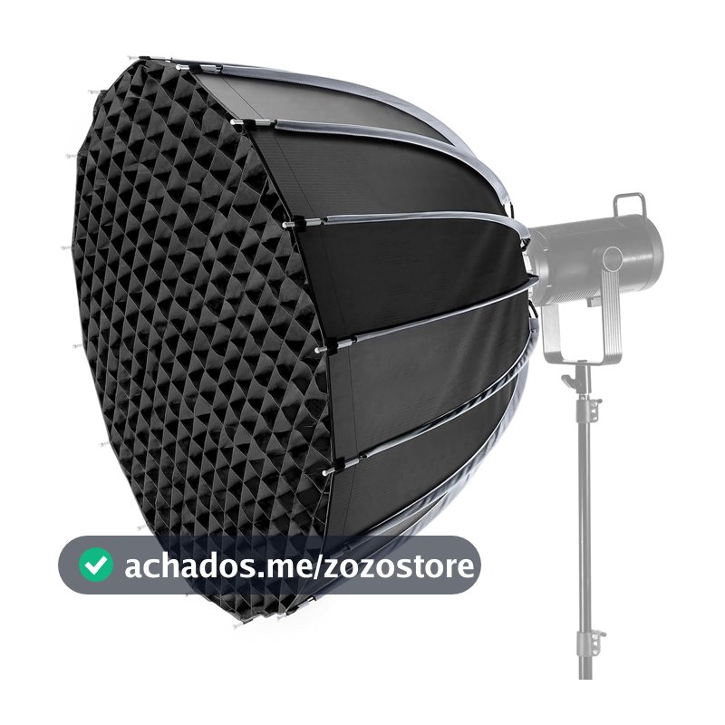 VEDO Softbox parabólico de 35,4"/90 cm, liberação rápida com difusores/grade/bolsa para iluminação contínua de vídeo CB60 CB200B MS60 MS150B Q4