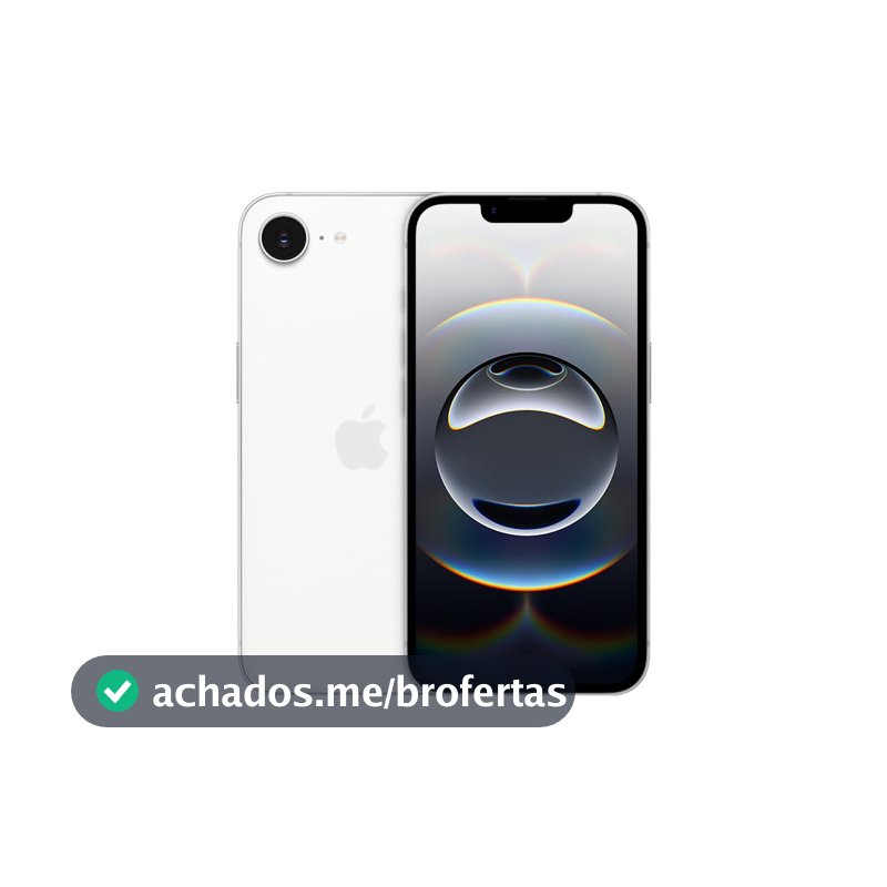 iPhone 16e Apple 128GB, Câmera 48MP, Tela Super Retina XDR 6,1", Branco