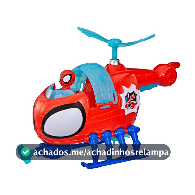 Marvel Spidey Veículo e Figura Helicóptero Aranha com Boneco Articulado 7,5 cm