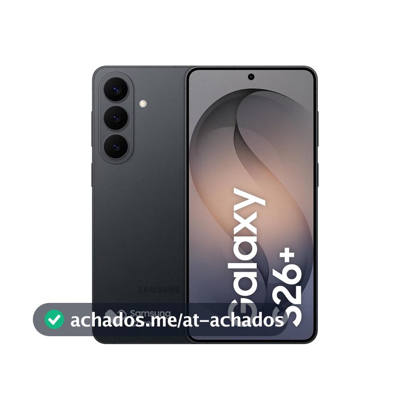 Celular Samsung Galaxy S26+ 5G, 256GB, 12GB RAM, Câmera Tripla de 50+12+10, Tela Grande de 6.7" - Preto