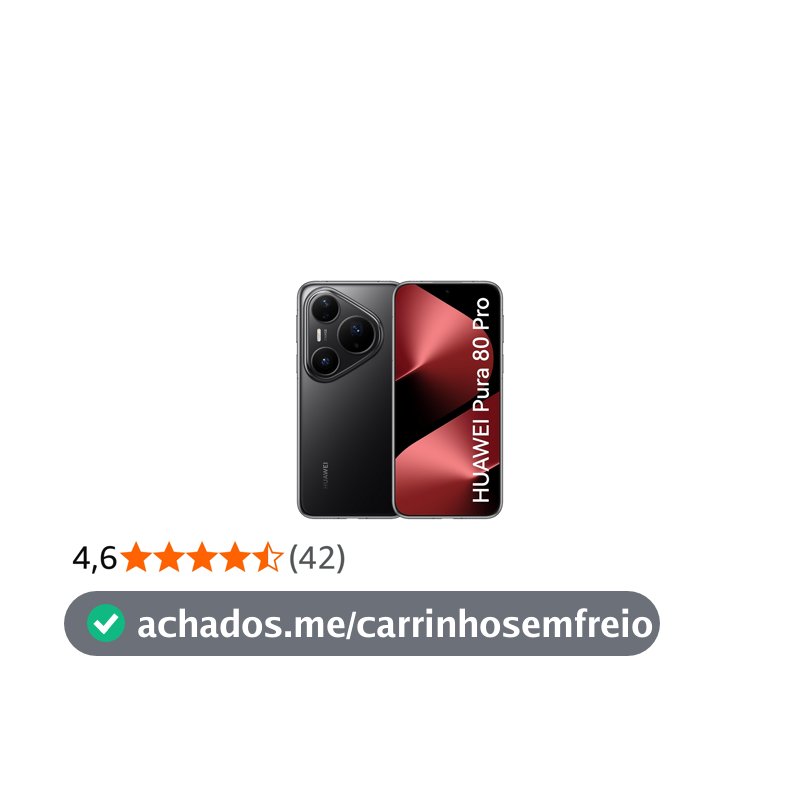 Smartphone, HUAWEI Pura 80 Pro 12GB+512GB, Câmera Ultra-iluminação de 1 Polegada, Câmera Teleobjetiva Macro Ultra-iluminação, Cancelamento de Ruído por IA, 5170 mAh, Dual SuperCharge,Celular Preto