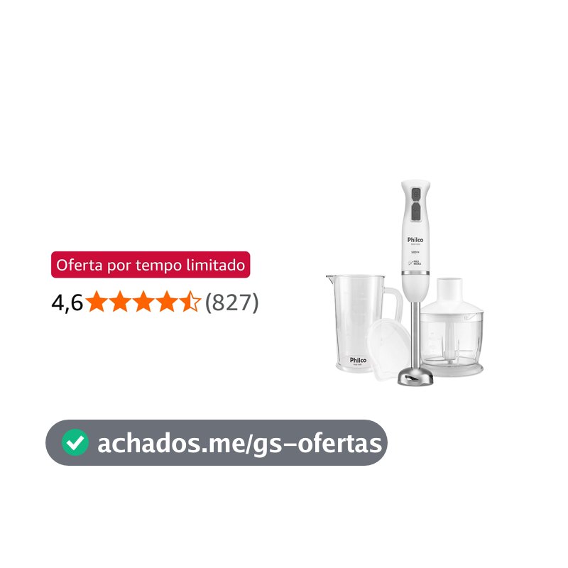 Philco Mixer PMX1000 4 Lâminas Pro Maxx 2 e 1 500W 220V AAAA5176