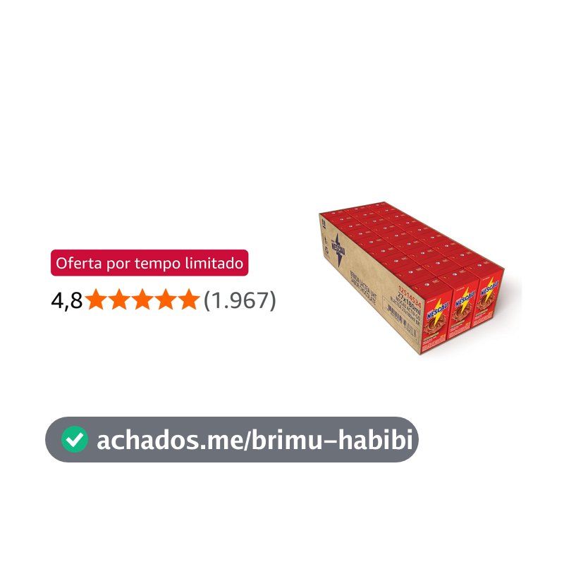 Nescau Bebida Láctea 180ml caixa com 27 unidades
