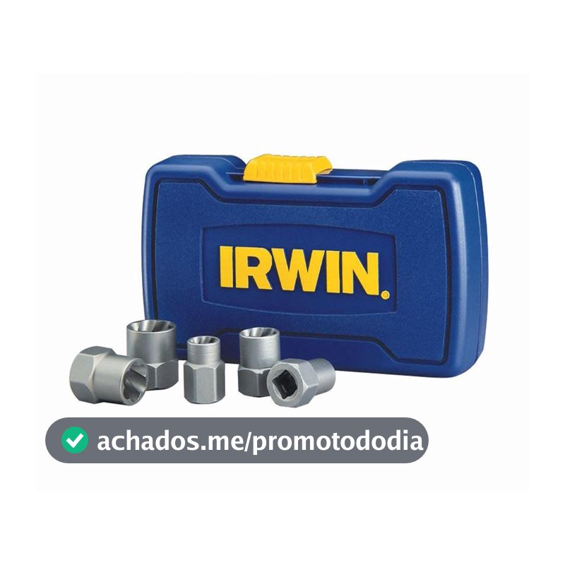 IRWIN Jogo de Extrator de Parafuso e Porca Bolt Grip com 5 Peças 394001