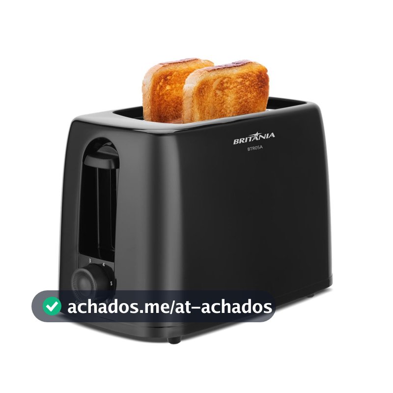 Britânia Torradeira 6 Níveis de Tostagem 700W BTR05A 220V Função Cancelar Preto