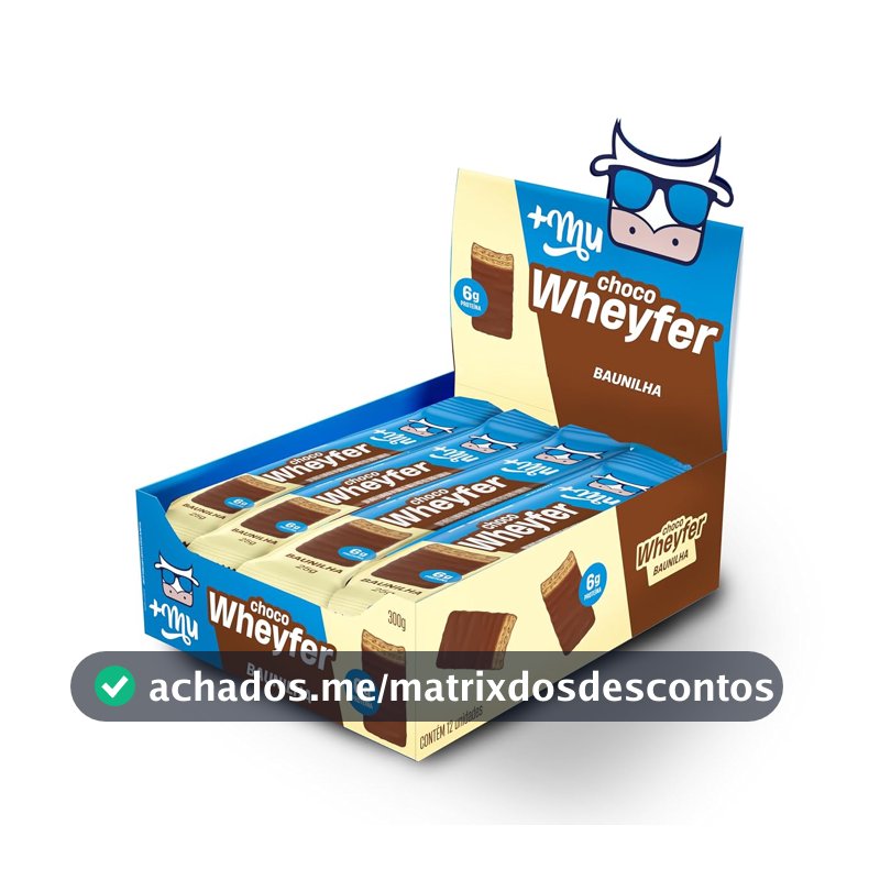 +Mu Chocowheyfer Proteico Sabor Baunilha - Display com 12 unidades - 300g