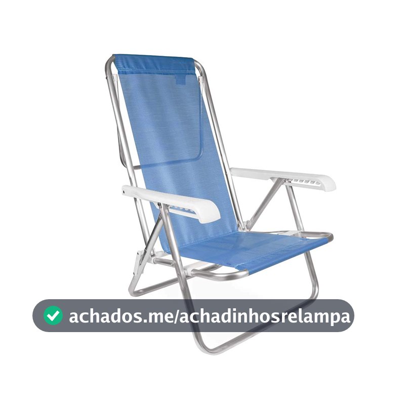 Mor - Cadeira Reclinável 8 Posições Alumínio Azul