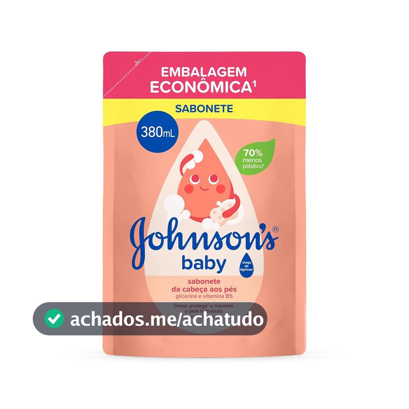 Sabonete Líquido de Glicerina Johnson's Baby, Refil, 380ml