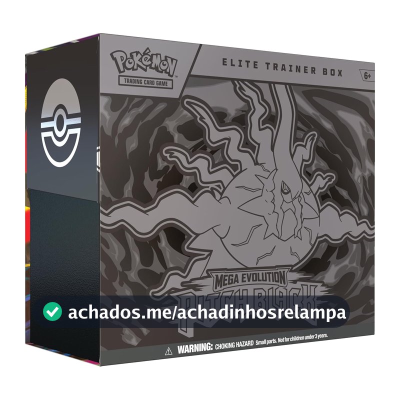 Pokémon TCG: Mega Evolution - Pitch Black - Elite Trainer Box - Inglês, Jogo de Cartas
