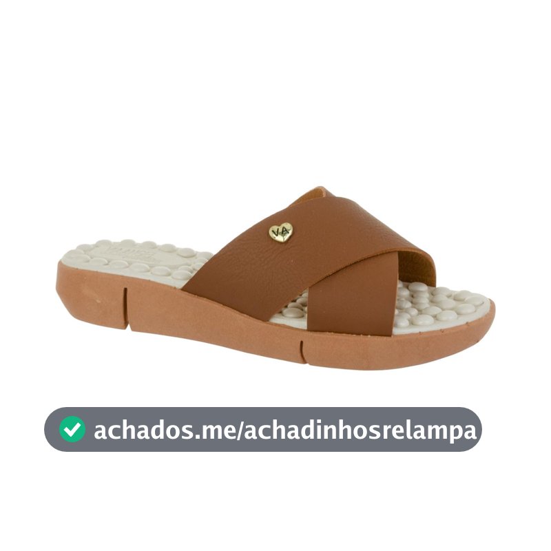 Oferta por tempo limitado: Tamanco Feminino Ortopédico Chinelo X Palmilha Anti-Stress Massageadora Leve Confortavel Via Angel 56.03