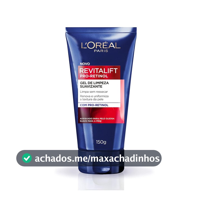 L'Oréal Paris Gel de Limpeza Facial Suavizante com Pro-Retinol Revitalift, 150g