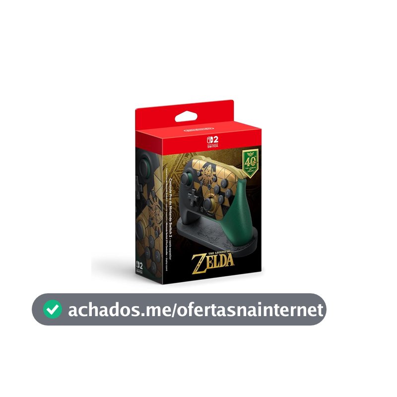 Nintendo Switch 2 Pro Controller + Stand - The Legend of Zelda – 40th Anniversary Edition