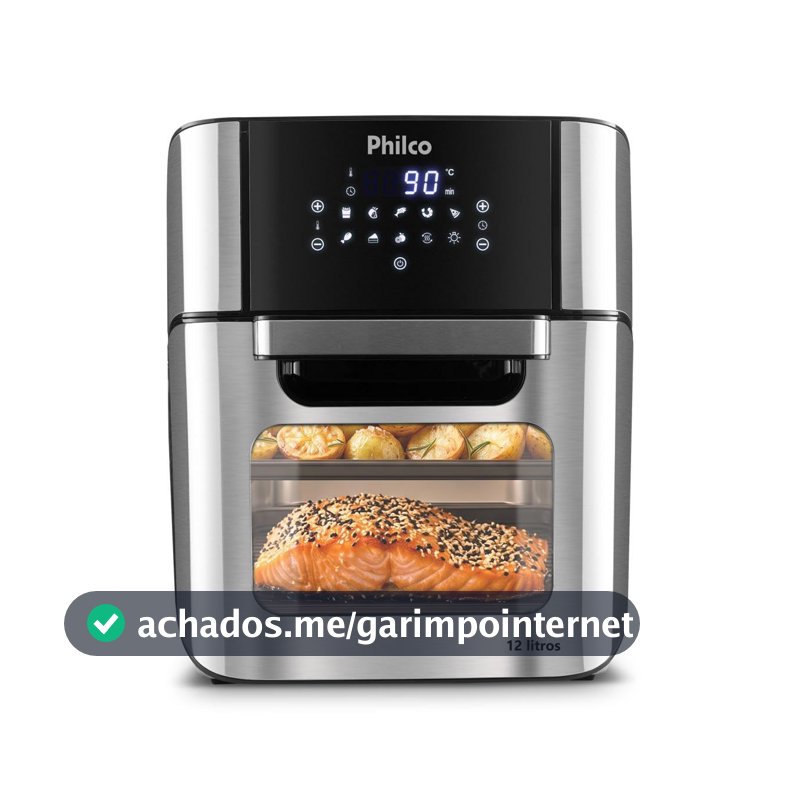 Philco Fritadeira Air Fryer 12L Pt PFR2200P 220V
