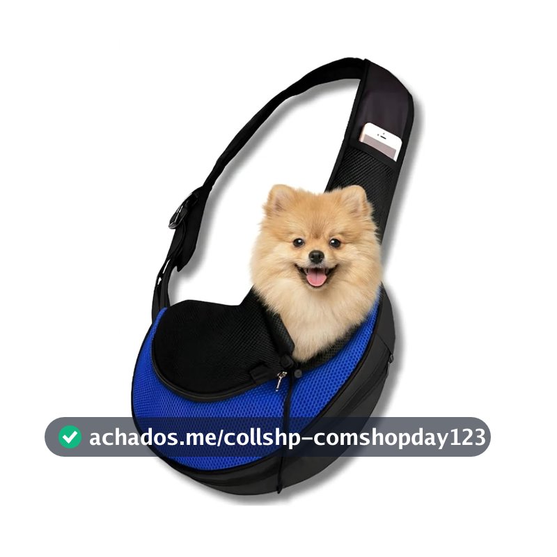 Bolsa Canguru Pet Mochila Transporte Cães Cachorro Gato Gatos Pequeno Porte Tamanho S até 3 kg Frontal Sling Ombro Confortável Seguro Ventilação Panorâmica Visão Ar Livre Passeio Viagem