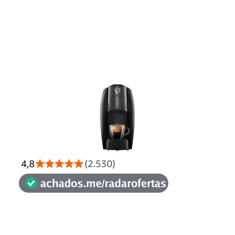 3 Corações TRES Cafeteira Espresso e Multibebida LOV Preta - 220V
