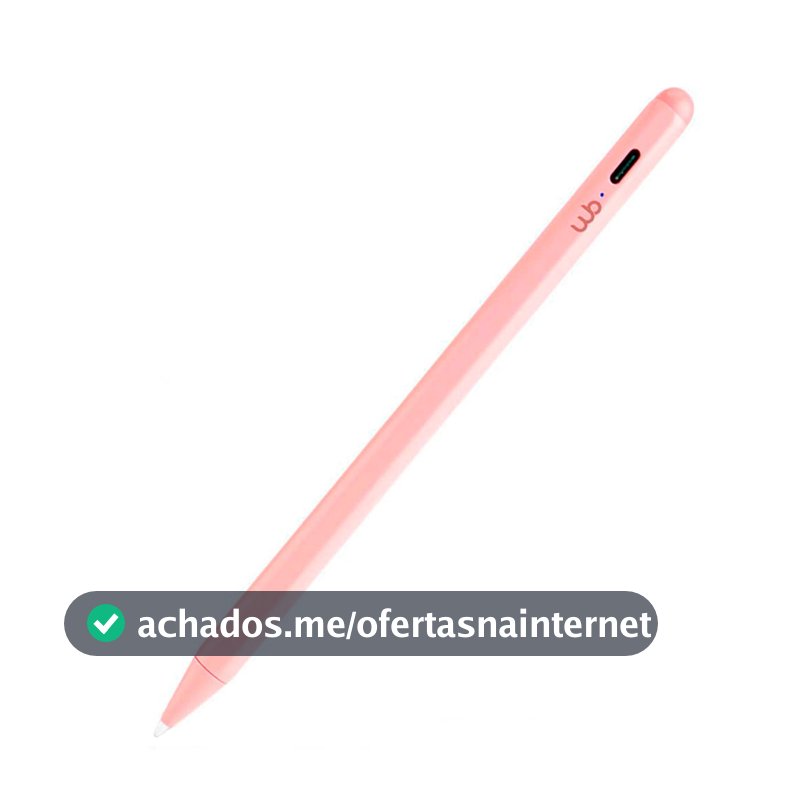 Caneta Pencil WB Para Apple iPad com Palm Rejection e Ponta de Alta Precisão 1.0mm (Rosa)