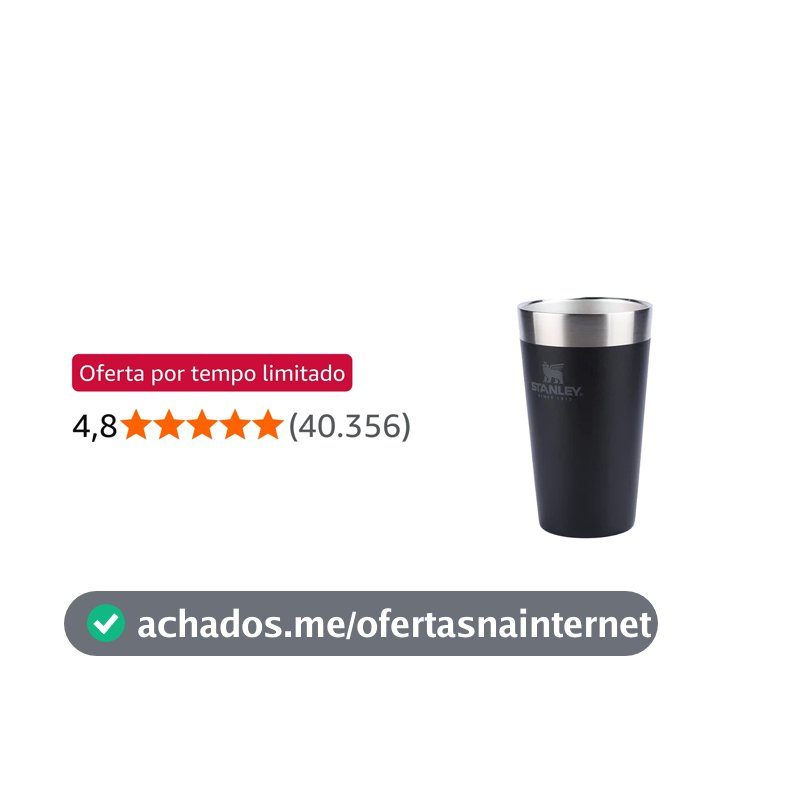 Stanley - Copo de cerveja isolado, copo empilhável Stay Chill de 473 ml, para bebidas quentes ou frias