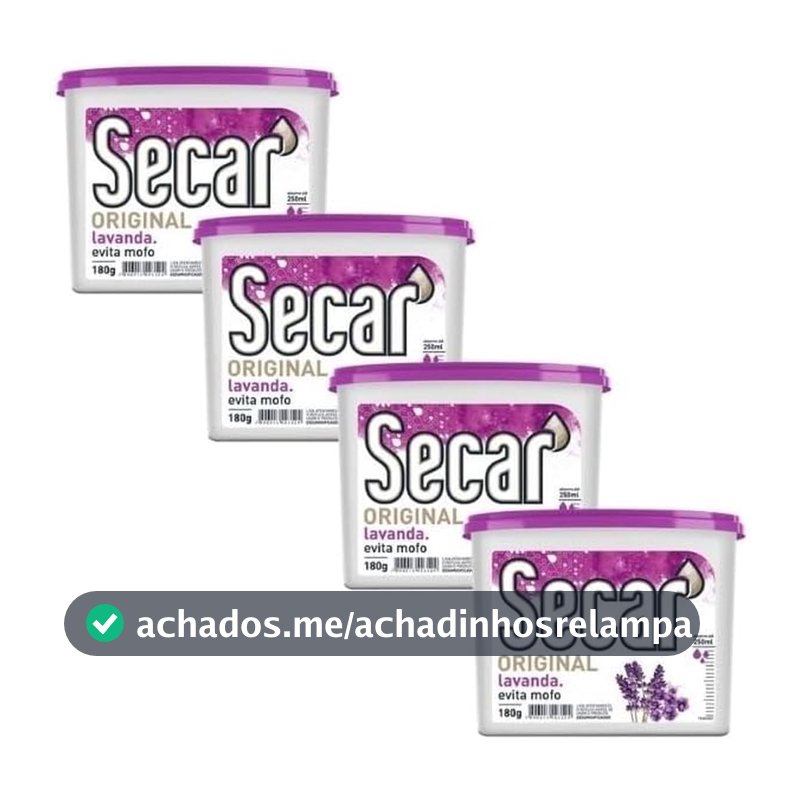 Kit 4 Unid Evita Mofo Desumidificador Anti Mofo Secar 180g Lavanda