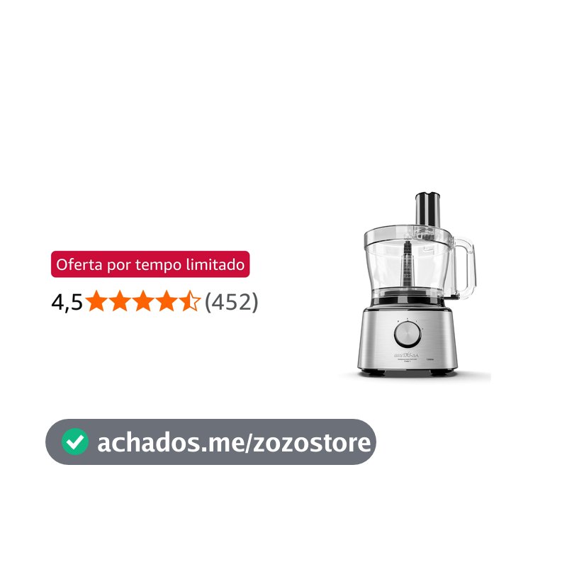 Britânia Multiprocessador 5 em 1 BMP2000 1300W 220V 2,1 Litros Preto
