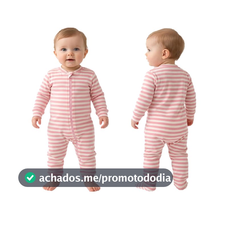 Macacão Bebê Vira Pé Estampas Sortidas - Roupa de Bebê Com Pé Reversível e Protetor de Zíper Manga Longa Enxoval