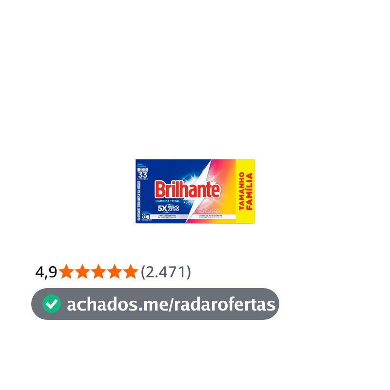 Brilhante Limpeza Total - Sabão Em Pó 2 2Kg