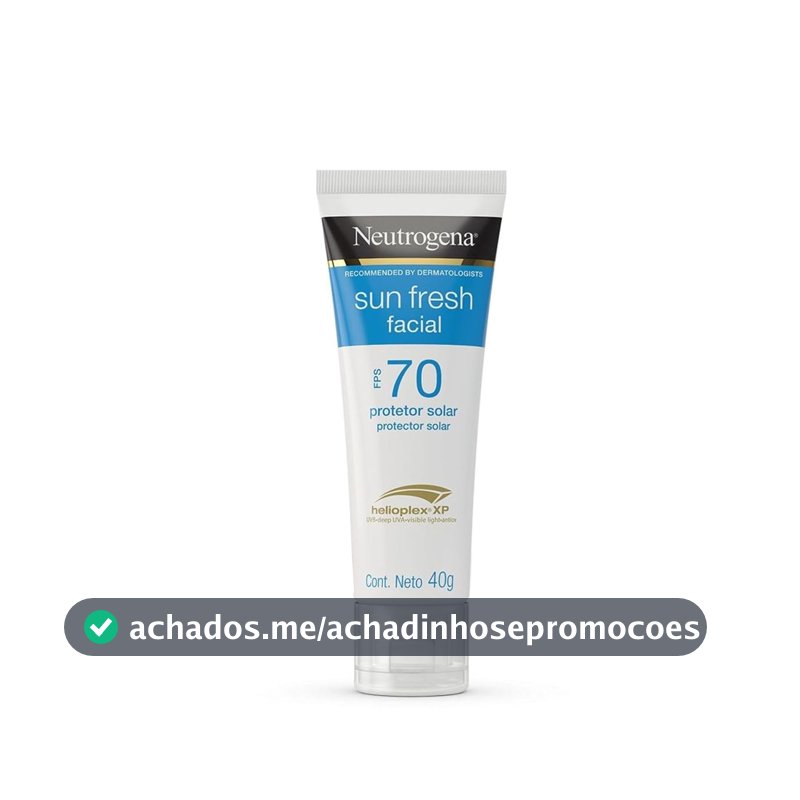 Protetor Solar Facial Neutrogena Sun Fresh, FPS 70, 40g