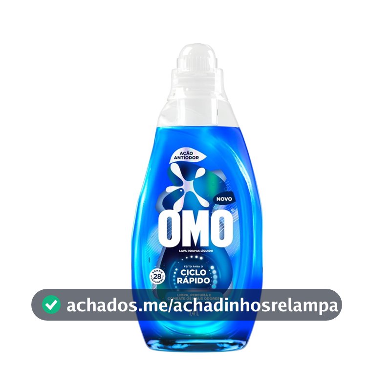 Lava-Roupas Líquido Omo Ciclo Rápido Ação Antiodor Frasco 1,4l