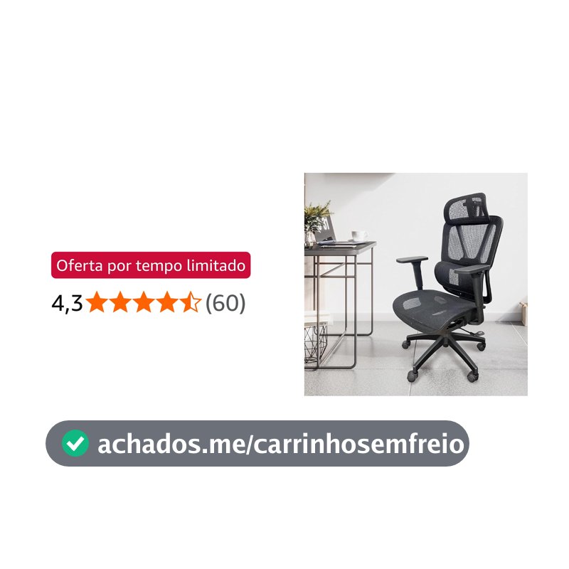 Cadeira de Escritório Ergonômica Python Fly em Malha - Testada conforme NR-17, Lombar Integrada Fixa, Assento Arejado, Braços 3D, Suporta até 150kg(preto)