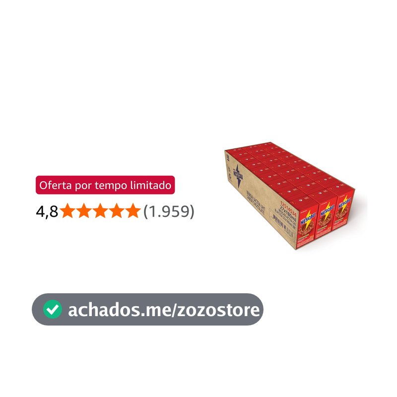 Nescau Bebida Láctea 180ml caixa com 27 unidades