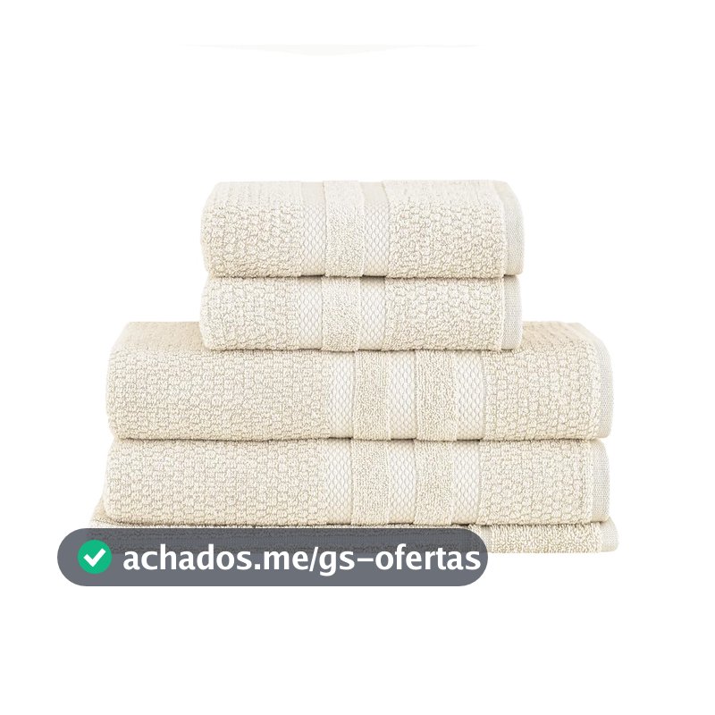 Buddemeyer Jogo de Toalhas Vanilla Extra Soft Banho Bege 5 peças
