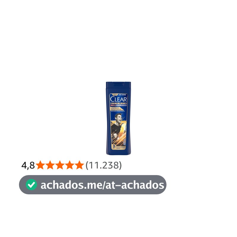 Clear Sports Men - Shampoo Anticaspa Limpeza Profunda 400Ml