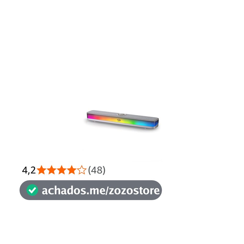 Soundbar Gamer Redragon Neo GS515G RGB Bluetooth USB-C 2x5W RMS Cinza