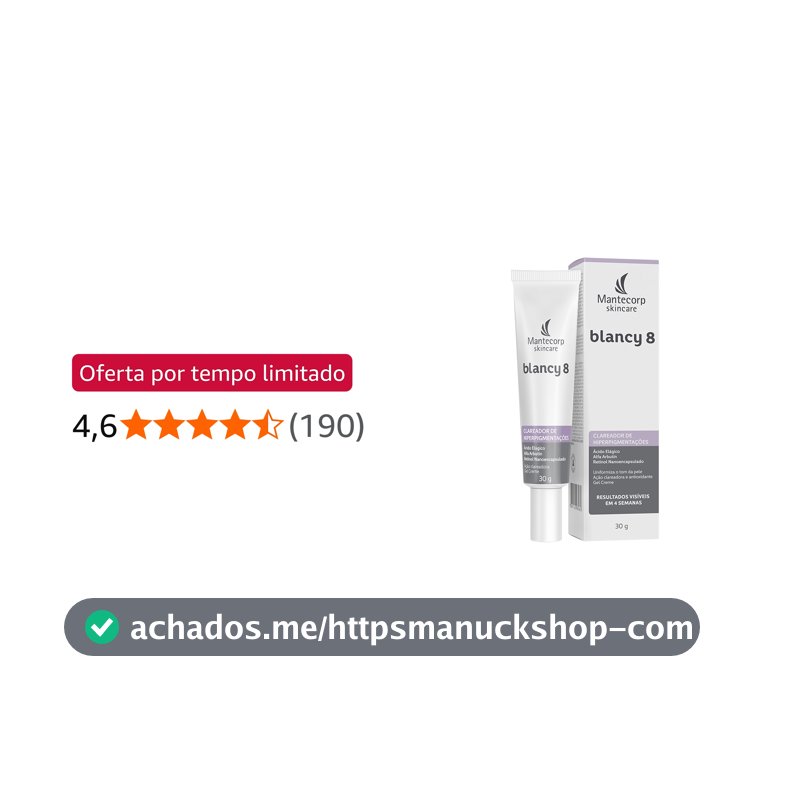 Mantecorp - Clareador Blancy 8 - Tratamento para Hiperpigmentações - 30ml