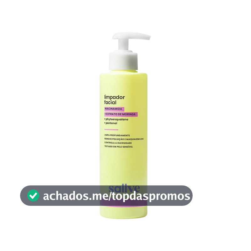 Sallve Limpador Facial 300Ml - Niacinamida Extrato De Moringa