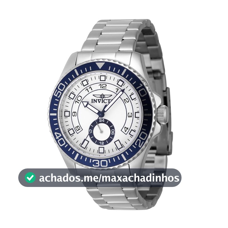 Invicta Relógio masculino Pro Diver - 44 mm, aço (47124)