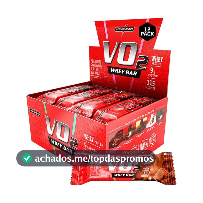 Vo2 Protein Bar Chocolate - 12un