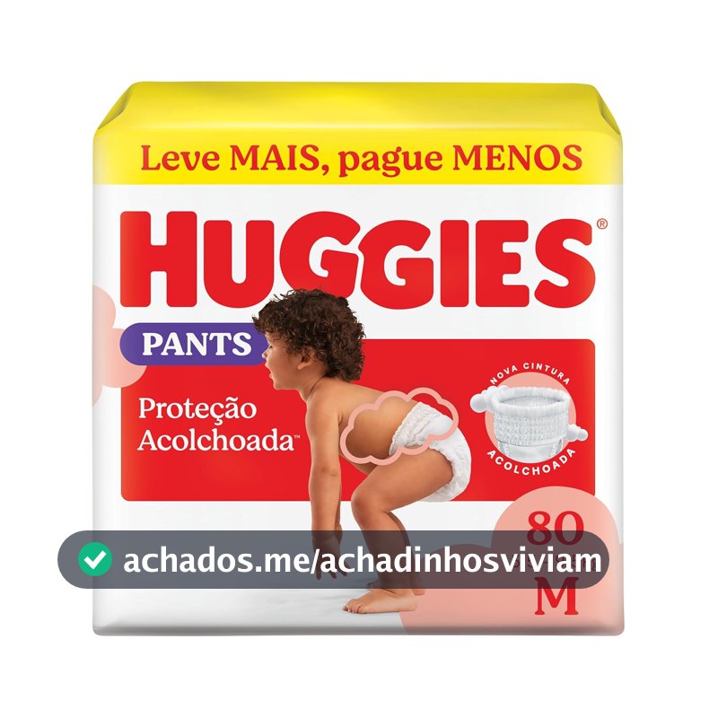 Fralda Pants Huggies Tamanho M, 80 unidades