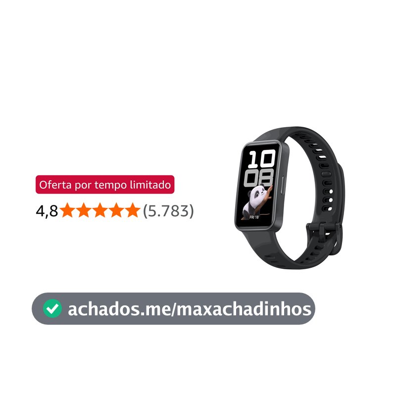 Smartwatch, HUAWEI Band 10, Caixa de Polímeros Duráveis, Análise do Sono em Nível Profissional, Assistente de Bem-estar Emocional, Relógio Smartwatch Compatível com Android e iOS, Preto
