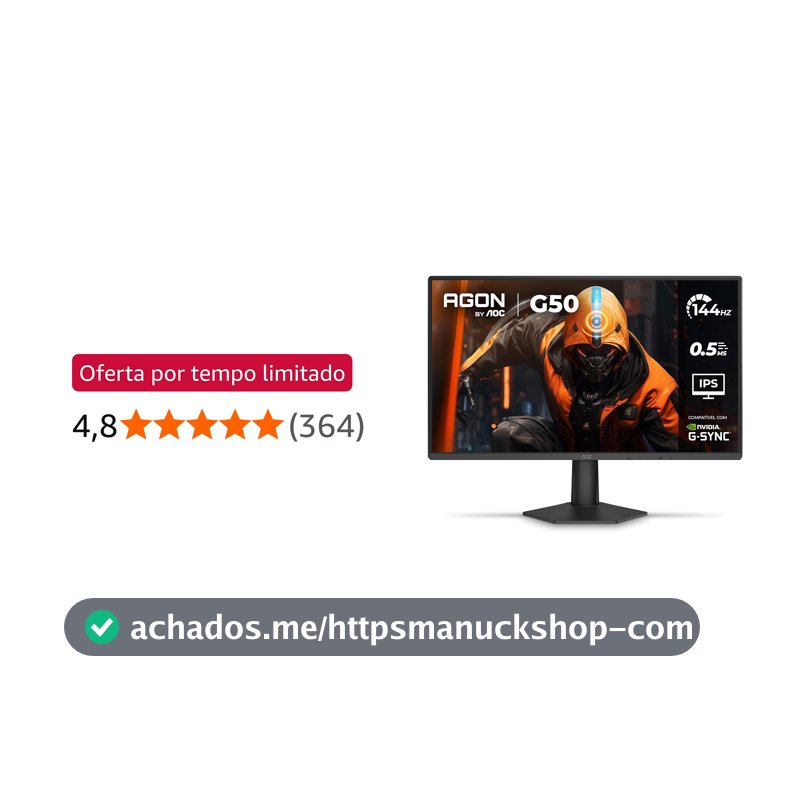 Monitor Gamer AOC AGON G50 24" 144Hz 0,5ms IPS HDR10 G-SYNC 24G50F