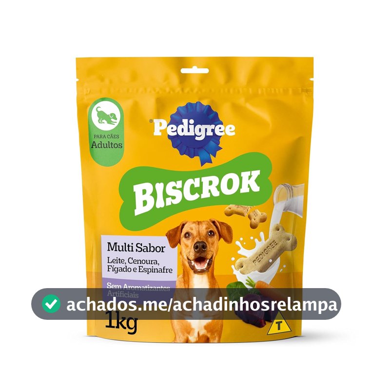 Biscoito Pedigree Biscrok Para Cães Adultos Multi, 1 kg
