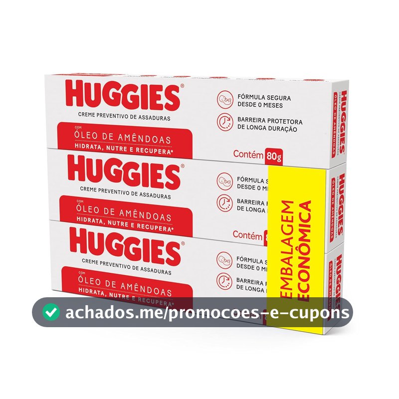 Creme Preventivo Assaduras Huggies Pele Protegida c/3 de 80g