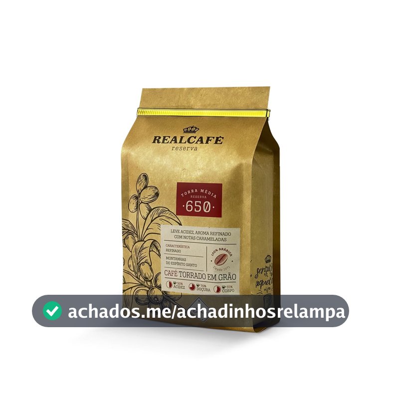 Oferta por tempo limitado: CAFÉ ESPECIAL TORRADO EM GRÃOS REALCAFÉ RESERVA 650 - TORRA MÉDIA - 250G