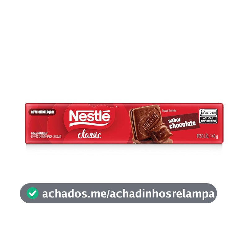 Nestlé Biscoito Classic Recheado Chocolate 140G