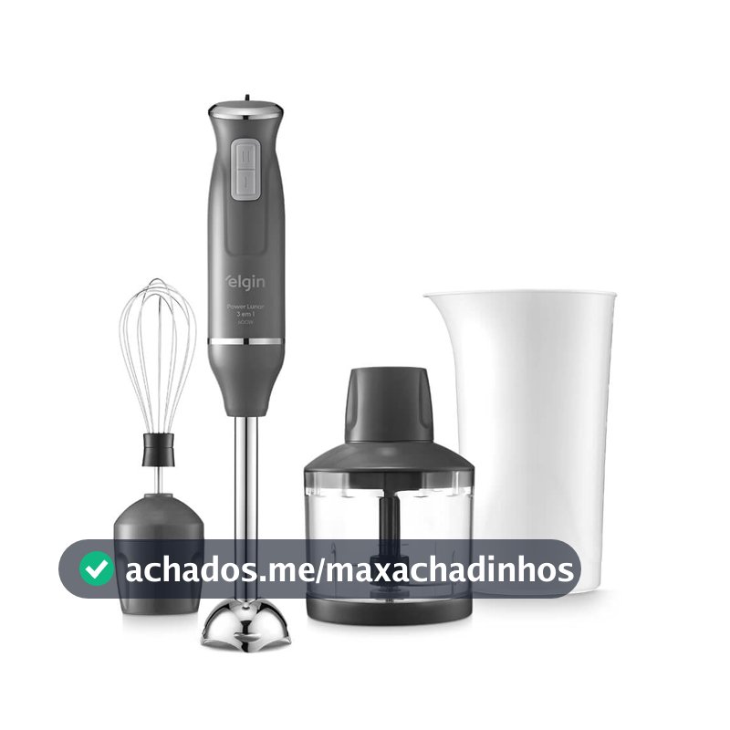 Mixer Power Inox 3 em 1 600W Elgin Lunar 220V - Mixer, triturador e batedor