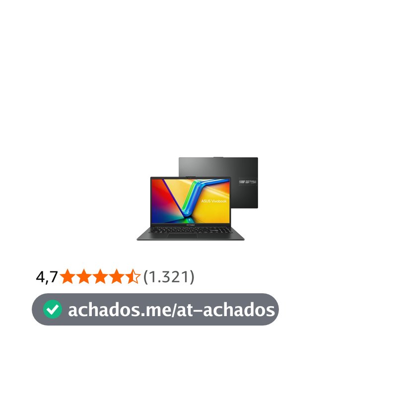 Notebook ASUS VivoBook Go 15, AMD RYZEN 5 7520U, 8GB, 256GB SSD, KeepOS/Linux, Tela 15,6" FHD, Mixed Black - E1504FA-NJ731
