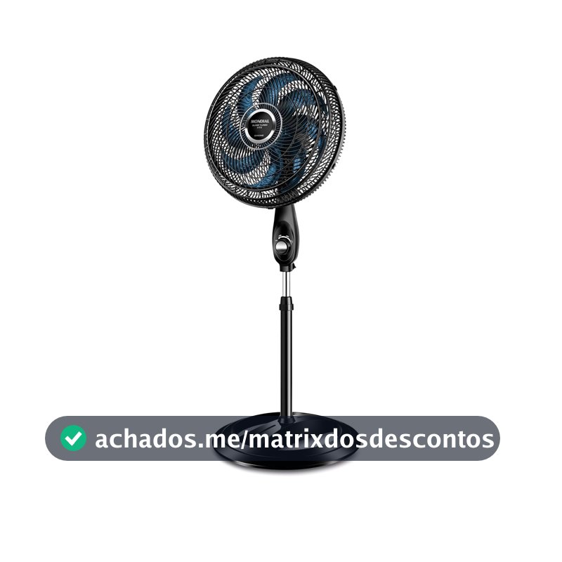 MONDIAL Ventilador de Coluna, Super Turbo 8 Pás, Preto, 140W, 110V - VTX-40C-CRYSTAL
