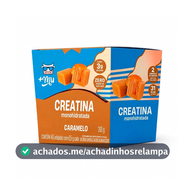 Caramelo de Creatina +Mu 100% Pura com 40 unidades - 260g