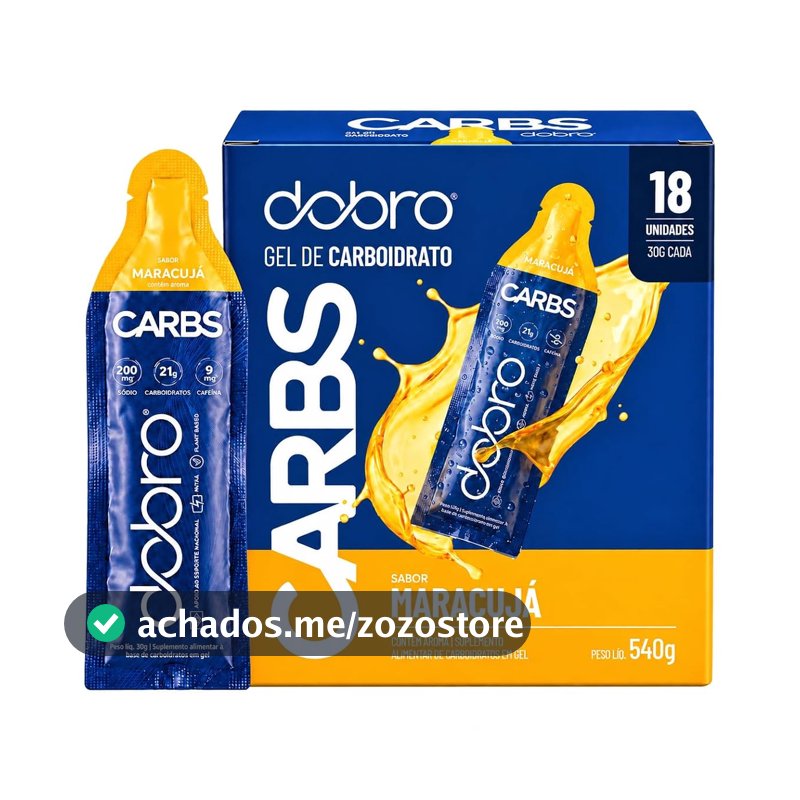 Dobro Carbs Gel sabor Maracujá – Pack com 18 Sachês de 30 g