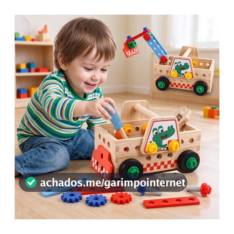Ferramentas Madeira Montessori Educativo Brinquedo STEM Construção Infantil